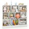 Costway 10-Cube Bookcase for Kids 41"Wooden Toy Storage Organizer for Kid’s Room White/Natural